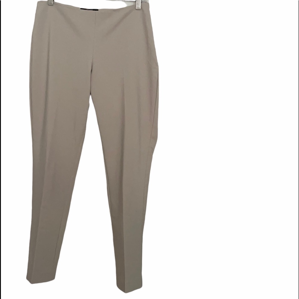 Tahari khaki flat front pant